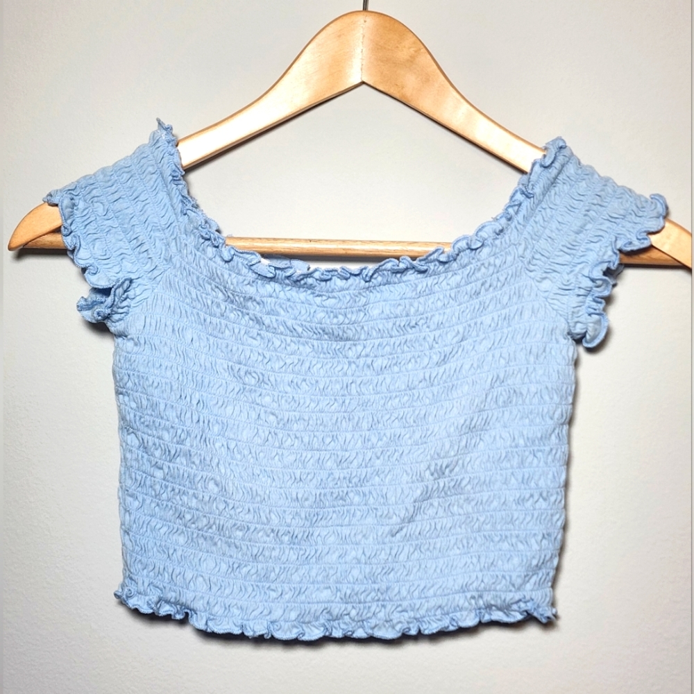 Baby blue crop top